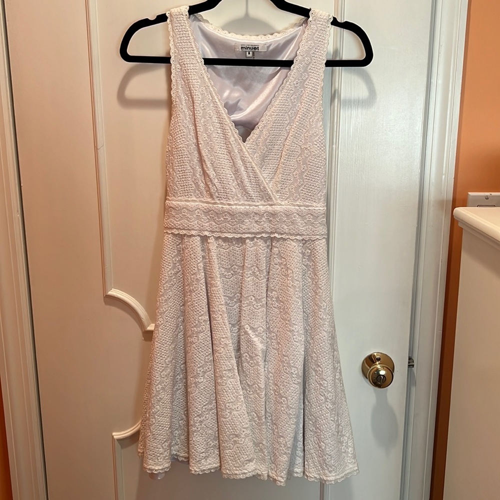 MINUET white lace skater dress! WORN ONCE 🤍☑️